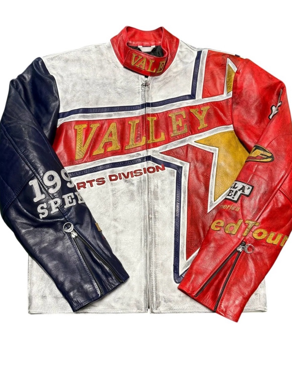 Red & White Racing-Inspired Performance Jacket with Gold Star - Picture 2 of 2